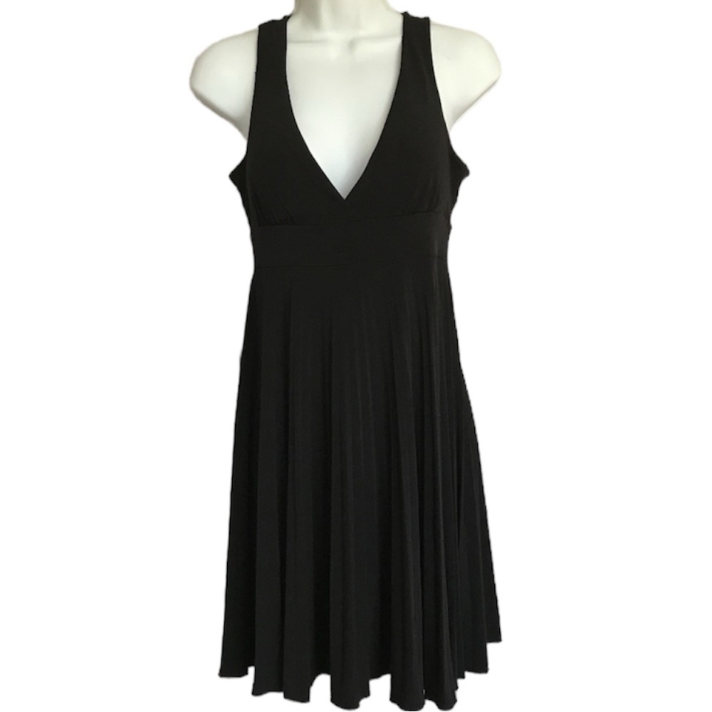 Max and Cleo Women’s Pleated Halter Black Cocktail Dress – Size 2